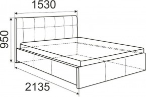 Кровать Изабелла с латами Newtone light beige 1400x2000 в Муравленко - muravlenko.ok-mebel.com | фото 1