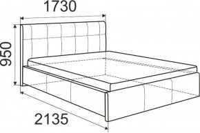 Кровать Изабелла с латами Newtone light beige 1400x2000 в Муравленко - muravlenko.ok-mebel.com | фото 2