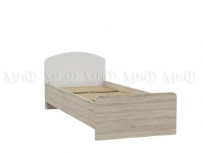 МАРТИНА Кровать 800 с настилом ЛДСП (Белый глянец/дуб сонома) в Муравленко - muravlenko.ok-mebel.com | фото