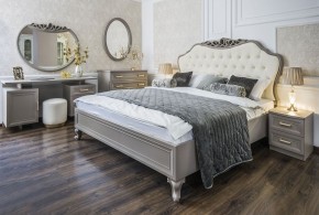 Кровать Мокко 1800 с мягким изголовьем + основание (серый камень) в Муравленко - muravlenko.ok-mebel.com | фото