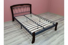 Кровать "Муза 4 Лайт" КМД9 Черная (1400*2000) (ножки-шоколад) с коваными изделиями в Муравленко - muravlenko.ok-mebel.com | фото 3