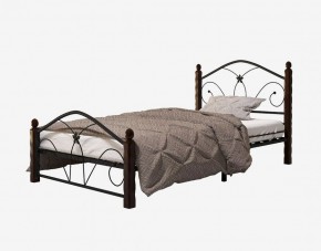 Кровать "Селена 1" Черная (900*2000) (ножки-шоколад) с коваными элементами в Муравленко - muravlenko.ok-mebel.com | фото 2