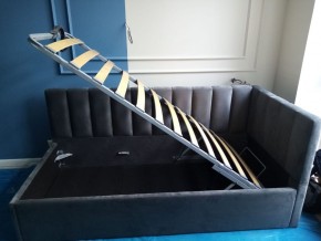 Кровать угловая Хлоя интерьерная +основание/ПМ/бельевое дно (80х200) в Муравленко - muravlenko.ok-mebel.com | фото 3