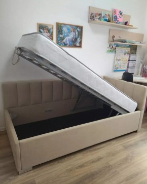 Кровать угловая Хлоя интерьерная +основание/ПМ/бельевое дно (80х200) в Муравленко - muravlenko.ok-mebel.com | фото 4