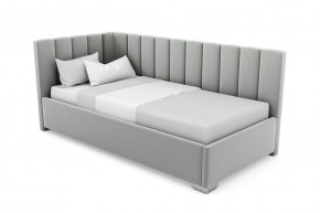 Кровать угловая Хлоя интерьерная +основание/ПМ/бельевое дно (80х200) 5 кат. ткани в Муравленко - muravlenko.ok-mebel.com | фото