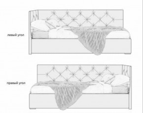 Кровать угловая Лилу интерьерная +основание (120х200) в Муравленко - muravlenko.ok-mebel.com | фото 2