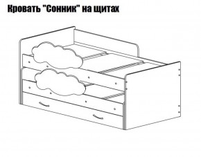 Кровать выкатная Соник (800*1900) в Муравленко - muravlenko.ok-mebel.com | фото 2
