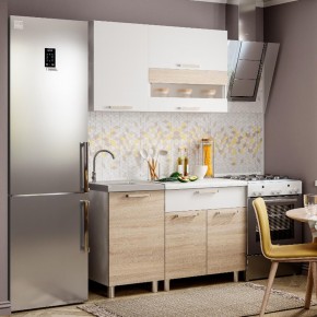 Кухня Айсбери 1.2 м (Белый/Дуб Сонома) в Муравленко - muravlenko.ok-mebel.com | фото