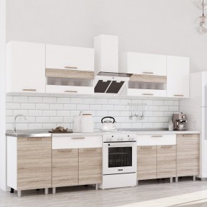 Кухня Айсбери 2.4 м (Белый/Дуб Сонома) в Муравленко - muravlenko.ok-mebel.com | фото