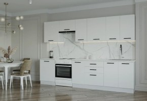 Кухонный гарнитур Белый Глянец 3000 (Стол. 38мм) в Муравленко - muravlenko.ok-mebel.com | фото