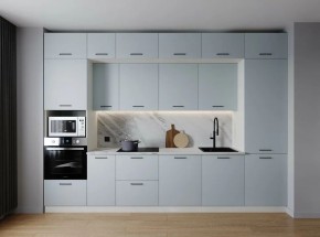 Кухонный гарнитур Смоки 3400 (Стол. 26мм) в Муравленко - muravlenko.ok-mebel.com | фото