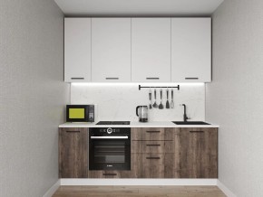 Кухонный гарнитур Старое Дерево 2200 h950 (Стол. 38мм) в Муравленко - muravlenko.ok-mebel.com | фото