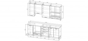 Кухонный гарнитур Старое Дерево 2400 h950 (Стол. 38мм) в Муравленко - muravlenko.ok-mebel.com | фото 2