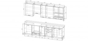 Кухонный гарнитур Старое Дерево 3000 h950 (Стол. 38мм) в Муравленко - muravlenko.ok-mebel.com | фото 2