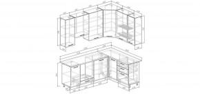 Кухонный гарнитур Умбра 2200*1600 h950 (Стол. 38мм) в Муравленко - muravlenko.ok-mebel.com | фото 2