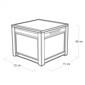 Квадратный сундук Cube Rattan 208 л в Муравленко - muravlenko.ok-mebel.com | фото 4