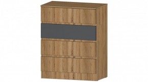 ЛЕНОРА Комод 4 ящика (графит) в Муравленко - muravlenko.ok-mebel.com | фото