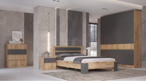 ЛЕНОРА Спальный гарнитур (модульный) графит в Муравленко - muravlenko.ok-mebel.com | фото