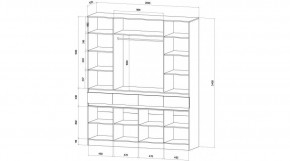ЛЕНОРА Спальный гарнитур (модульный) графит в Муравленко - muravlenko.ok-mebel.com | фото 9