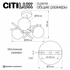 Люстра на штанге Citilux Ronny CL242133 в Муравленко - muravlenko.ok-mebel.com | фото 7