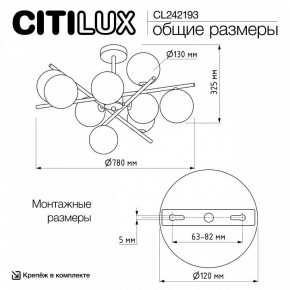 Люстра на штанге Citilux Ronny CL242193 в Муравленко - muravlenko.ok-mebel.com | фото 8