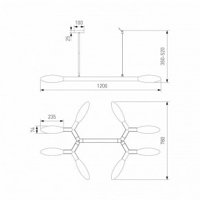 Люстра на штанге Eurosvet Covalent 30180 черный в Муравленко - muravlenko.ok-mebel.com | фото 3