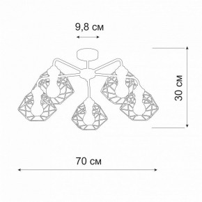 Люстра на штанге Vitaluce V4258 V4258-0/5PL в Муравленко - muravlenko.ok-mebel.com | фото 2