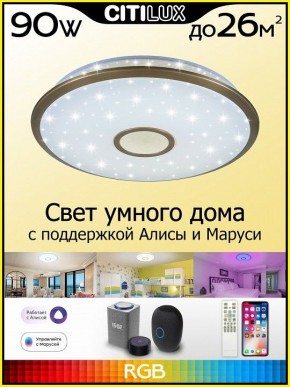 Накладной светильник Citilux Старлайт Смарт CL703A83G в Муравленко - muravlenko.ok-mebel.com | фото 2
