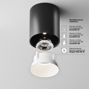 Накладной светильник Maytoni Alfa LED C064CL-12W4K-RD-B в Муравленко - muravlenko.ok-mebel.com | фото 4