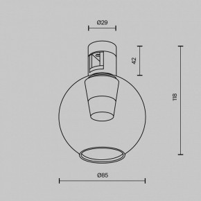 Накладной светильник Maytoni Bubble TR148-1-3W4K-B в Муравленко - muravlenko.ok-mebel.com | фото 6