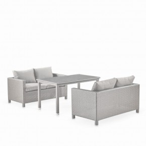 Обеденный комплект плетеной мебели с диванами T256C/S59C-W85 Latte в Муравленко - muravlenko.ok-mebel.com | фото