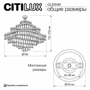 Подвесная люстра Citilux Naiad CL315191 в Муравленко - muravlenko.ok-mebel.com | фото 7