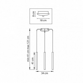 Подвесная люстра Lightstar Tubo L3T747247 в Муравленко - muravlenko.ok-mebel.com | фото 3