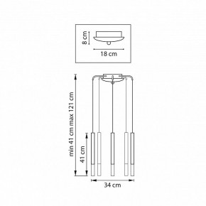 Подвесная люстра Lightstar Tubo L5T747133 в Муравленко - muravlenko.ok-mebel.com | фото 3