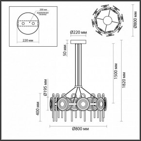 Подвесная люстра Odeon Light Magnet 5407/92L в Муравленко - muravlenko.ok-mebel.com | фото 6