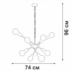 Подвесная люстра Vitaluce V4750 V4750-0/8 в Муравленко - muravlenko.ok-mebel.com | фото 5