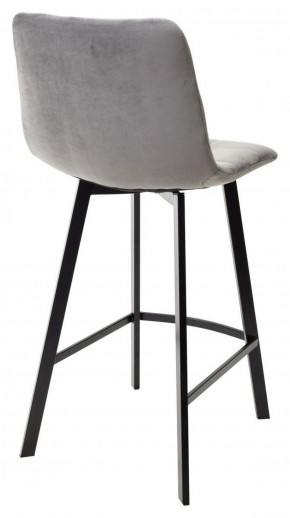 Полубарный стул CHILLI-QB SQUARE светло-серый #26, велюр / черный каркас (H=66cm) М-City в Муравленко - muravlenko.ok-mebel.com | фото 4