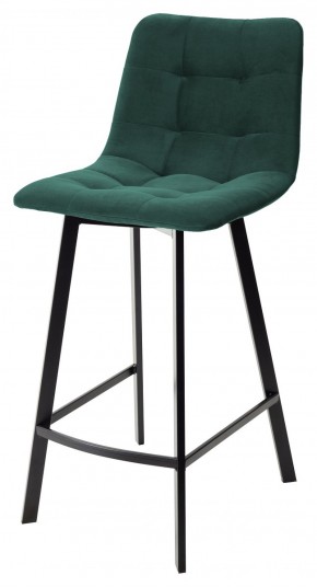 Полубарный стул CHILLI-QB SQUARE зеленый #19, велюр / черный каркас (H=66cm) М-City в Муравленко - muravlenko.ok-mebel.com | фото