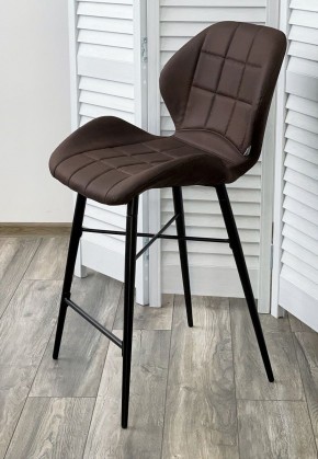 Полубарный стул MARCEL COWBOY-#800 темно-коричневый (H=65cm), ткань микрофибра М-City в Муравленко - muravlenko.ok-mebel.com | фото 2