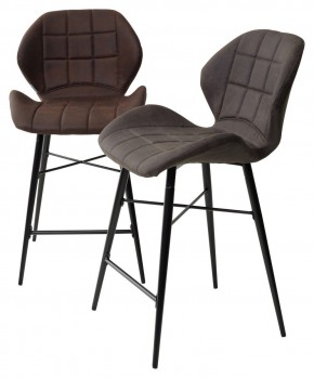 Полубарный стул MARCEL COWBOY-#800 темно-коричневый (H=65cm), ткань микрофибра М-City в Муравленко - muravlenko.ok-mebel.com | фото 5