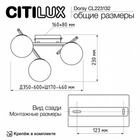 Потолочная люстра Citilux Dorsy CL223132 в Муравленко - muravlenko.ok-mebel.com | фото 12