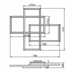 Потолочная люстра Maytoni Line MOD016CL-L80BK в Муравленко - muravlenko.ok-mebel.com | фото 2