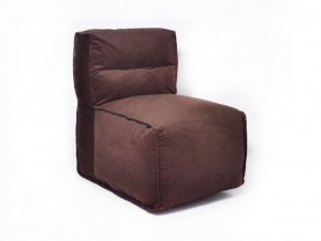 Прямое модульное бескаркасное кресло Комфорт (Шоколад велюр) в Муравленко - muravlenko.ok-mebel.com | фото