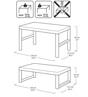 Раскладной стол Лион с регулируемой высотой столешницы (Lyon rattan table) графит (h400/650) в Муравленко - muravlenko.ok-mebel.com | фото 3