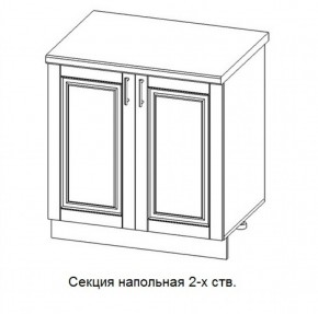 Секция напольная 2-х ств. "Верона" со столешницей (800) в Муравленко - muravlenko.ok-mebel.com | фото