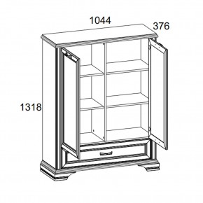 Шкаф 2D1SL, MONAKO, цвет Сосна винтаж/дуб анкона в Муравленко - muravlenko.ok-mebel.com | фото 3