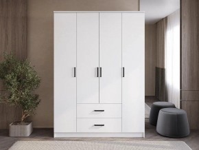 Шкаф 4-х створчатый Титан (белый) в Муравленко - muravlenko.ok-mebel.com | фото