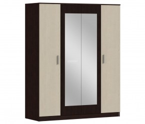 Шкаф 4х дверный с зеркалами Уют СБ-2750/1.Н (Венге/Паллада) в Муравленко - muravlenko.ok-mebel.com | фото