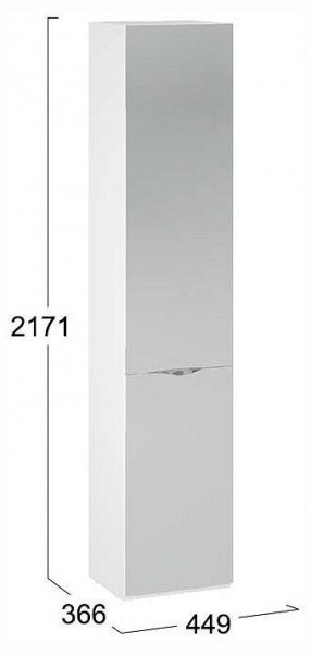 Шкаф для белья Глосс СМ-319.07.012 в Муравленко - muravlenko.ok-mebel.com | фото 4