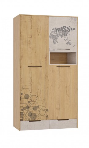Шкаф для одежды 3 двери и 2 ящика Шк134.0 ДС Стэнфорд в Муравленко - muravlenko.ok-mebel.com | фото